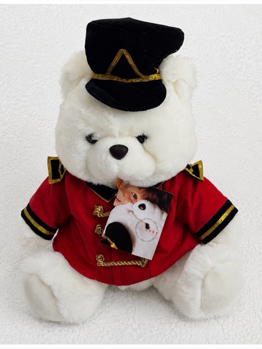 (VTG NWT) JINGLE BEAR • 1995 Broadway Emporium Weinstocks Soldier Teddy Bear, OS